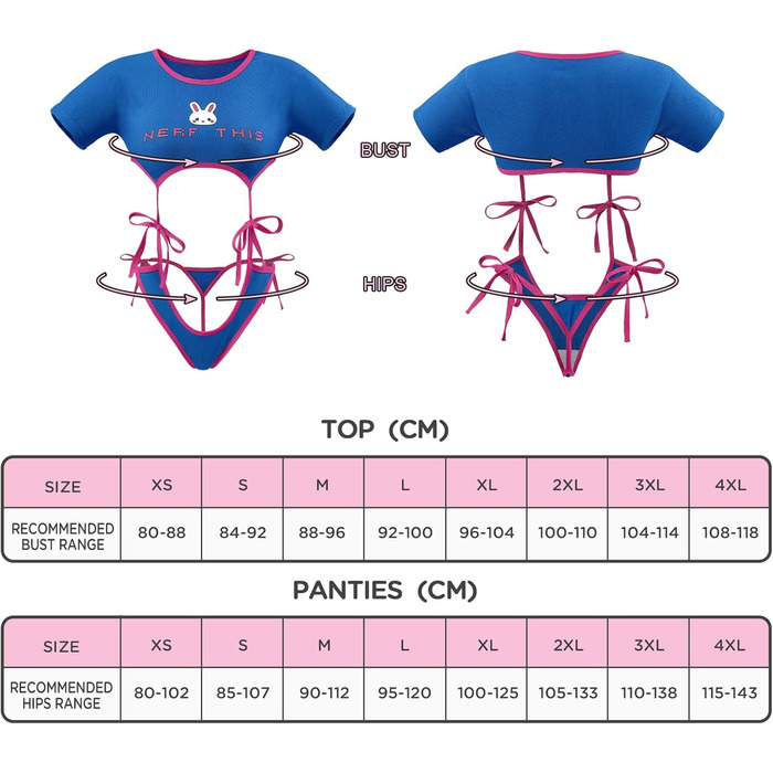 Комплект жіночої піжами з бавовни LittleForBig: бра-топ та трусики з мереживом, спортивний стиль, блакитний, 3XL
