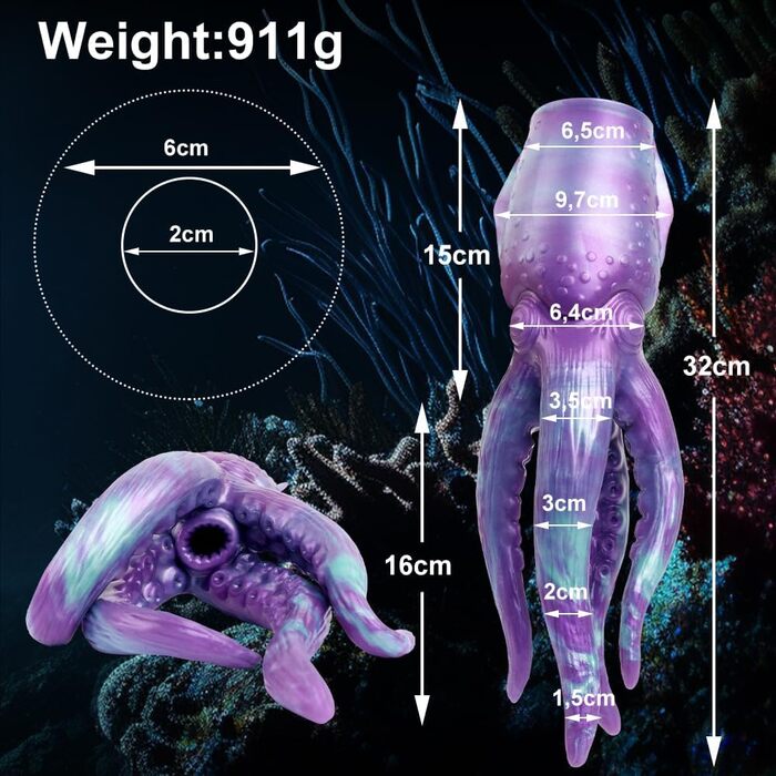 Реалістичний мастурбатор у вигляді інопланетної істоти з 4 щупальцями, силікон, 2 в 1, для чоловіків