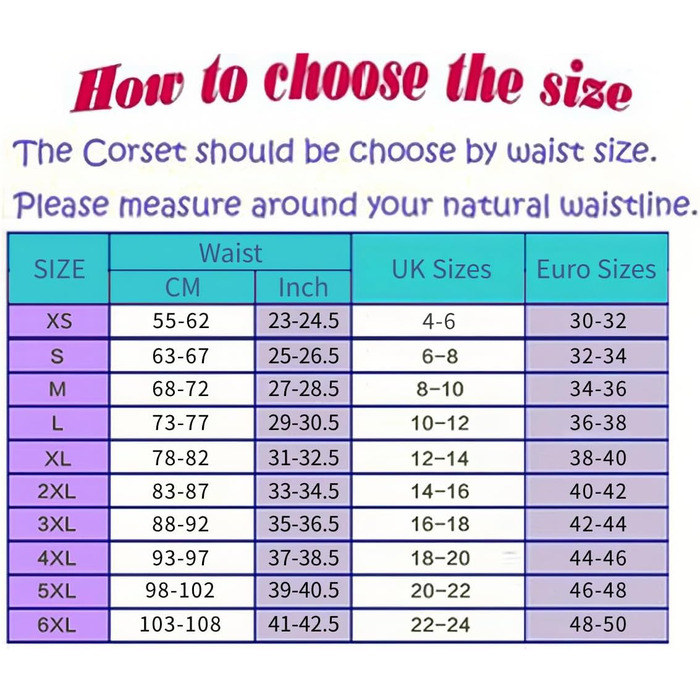 Корсет жіночий KUOSE з нагрудником, великі розміри S-6XL, чорний (34-36)