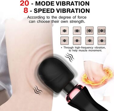 Силіконовий вібратор Xuomt для жінок: анальний, вагінальний, масажер клітора та G-spot. 20 режимів, водонепроникний, 32 см.