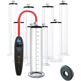 Електрична помпа для збільшення статевого члена Guspiun з LED-дисплеєм, для чоловіків, чорна (12*2.25in)