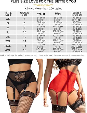 Чоловічі/Жіночі пояси для панчіх з високою талією, 2 шт., великі розміри, мереживо, 6 ремінців, чорний