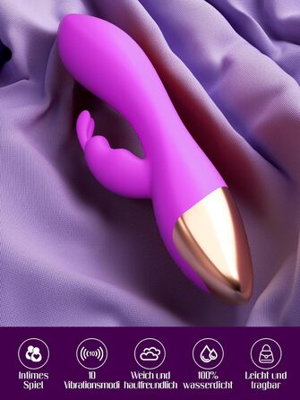 Вібратор для жінок: набір сексуальних іграшок з 10 режимами, кліторальний ділдо, G-spot, для пар, чорний/фіолетовий