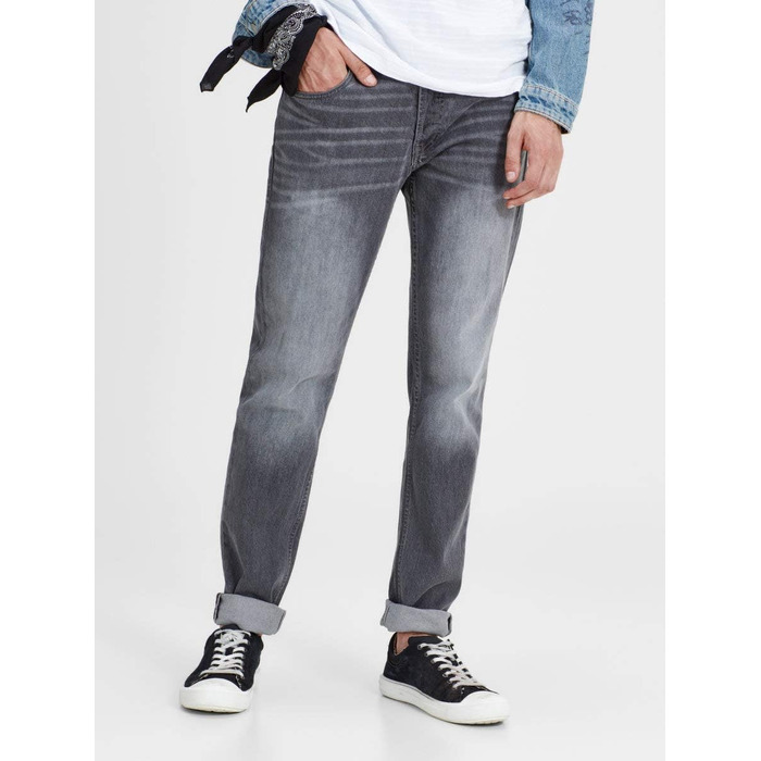 Чоловічі джинси Jack & Jones Tim Original AGI 005 Slim/Straight Fit, сірі (Grey Denim), 38W / 30L