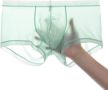 Слідки чоловічі BIATWOWR прозорі сексуальні, з підсилювачем, для більшої привабливості та комфорту (зелені, 3XL)
