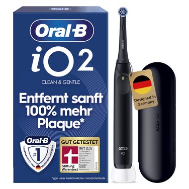Електрична зубна щітка Oral-B iO Series 2 Night Black: 3 режими чищення, насадка та дорожній футляр