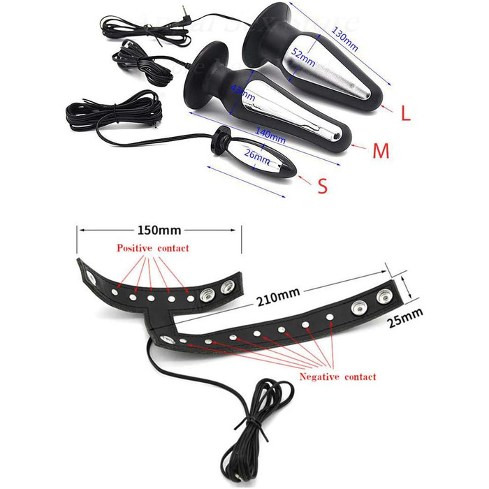 Анальний плагін з електрозбудженням, кільце для статевого члена, SM-іграшка для пар, дорослим