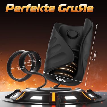 Мастубатор для пар з 9 вібраціями та APP-керуванням, преміум якість, чорний