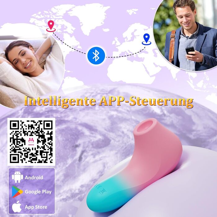 Вібратор Sauger для жінок з LED, керуванням через APP та 10 режимами потужності - іграшка для дорослих