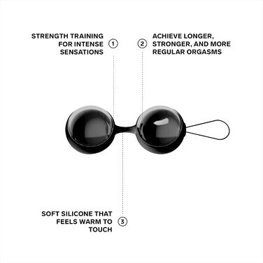 LELO Beads Noir Premium Edition: масажер для вагіни з силікону, тренажер для м'язів тазу, преміум-якість