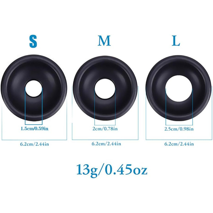 Набір аксесуарів для вакуумного насоса для збільшення статевого члена: 3 помпи, насадка зі штучними губами, 22.9x5.7 см