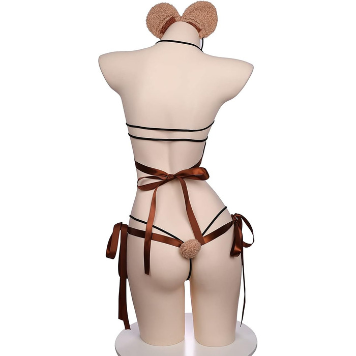 Костюм для косплею Kawaii Bear: сексуальний набір білизни з мікро-бікіні, японський стиль Лоліта