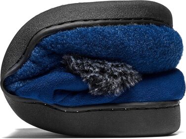 Чоловічі зимові теплі тапочки Mishansha з ефектом пам'яті (Memory Foam), плюшеві домашні капці, темно-сині, розмір 43 EU