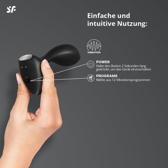 Анальні вібратори Satisfyer Backdoor Lover - чорний, універсальний розмір. Водонепроникний (IPX7), з масажем простати. Високоякісне секс-іграшка з безпечного силікону.