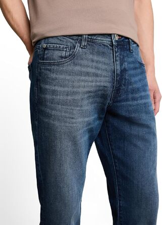 Чоловічі джинси Tom Tailor TTMARVIN Straight з еластичним стрейчем, Mid Stone Bright Blue Denim, 34W / 32L