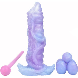 Анальний вібратор Jixaxe Monster Ovipositor з 5 силіконових яєць, стимулятор G-spot, анальний плагін, іграшки для дорослих, фіолетовий