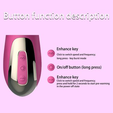 Вібратор Rabbit Silikon Dildo з 7 режимами вібрації, нагріванням та стимуляцією клітора та G-точки. Еротична іграшка для жінок, колір: рожевий