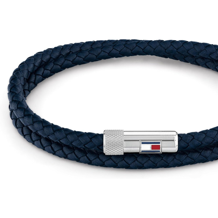 Шкіряний браслет Tommy Hilfiger для чоловіків з магнітною застібкою, синій