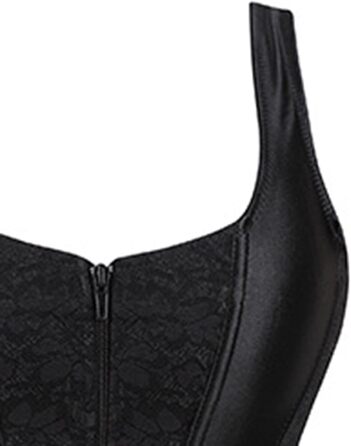 Жіноче корсетне бюстгальтер (корсет) великих розмірів, готичний стиль, вінтаж, чорний, розмір L