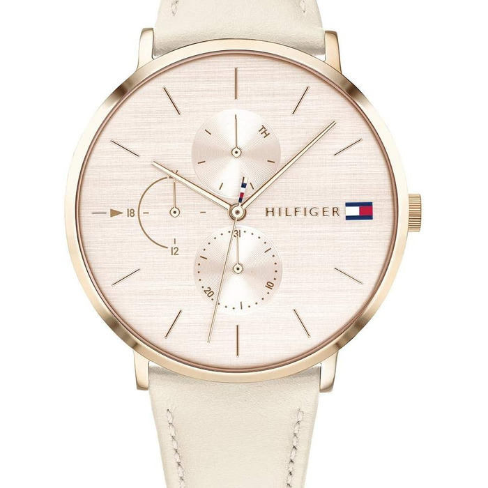 Жіночий багатофункціональний кварцовий годинник Tommy Hilfiger (Roségold) — водонепроникність 3ATM, з додатковими циферблатами та ремінцем зі сталі або шкіри
