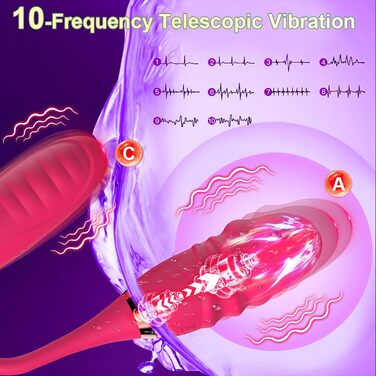 Жіноча вібратор LYAMais з пультом керування APP, анальний вібратор, дildo для стимуляції G-точки, 10 режимів, тихий, висувний, подвійний