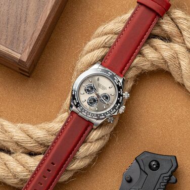 Шкіряний ремінець для годинника та смарт-годинника Vintage Elegant, 18мм, коньячний коричневий (чорна пряжка), з швидким випускам