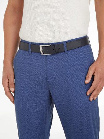 Чоловічий шкіряний ремінь Tommy Hilfiger NEW ALY, темно-синій, ширина 3.5 см, розмір 95
