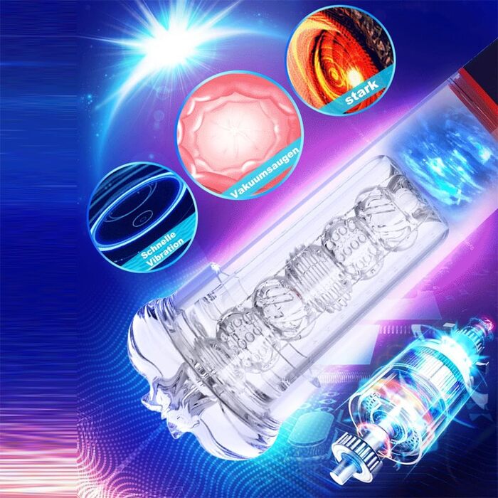 Електрична вакуумна помпа для пеніса NAIXBTY з 9-ма режимами вібрації та 4-ма рівнями потужності. Розширювач пеніса, тренажер витривалості. Інтимні іграшки для чоловіків