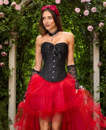 Корсетний топ SZIVYSHI для повного бюсту: готичний корсет, бюстгальтер, вінтажний корсаж, чорний, XS