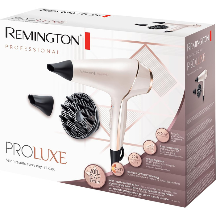 Випрямляч для волосся Remington PROluxe S9100 з керамічним покриттям Ultimate-Glide, технологією OPTIheat та LCD-дисплеєм, 150-230°C