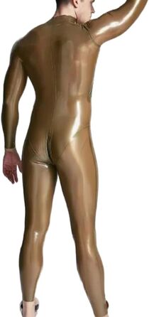 Комбінезон чоловічий з 100% натурального латексу ручної роботи, безкольоровий, XL