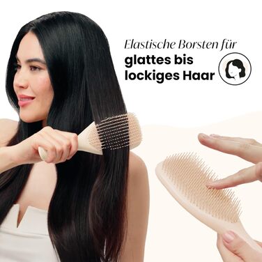 Щітка для волосся Tangle Teezer Ultimate Detangler для вологого та сухого волосся, розплутувальна щітка для густого, кучерявого та довгого волосся, колір Cappuccino