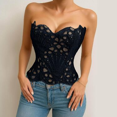Корсет-топ для повних грудей: чорний корсет-шпеціаліст, готичний корсет, корсет-формувач, великі розміри, вінтажний стиль