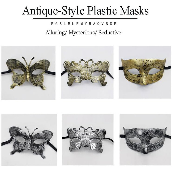 Маска для чоловіків у венеціанському стилі Vintage, ідеальна для вечірок, Хелловіну, балів та карнавалів