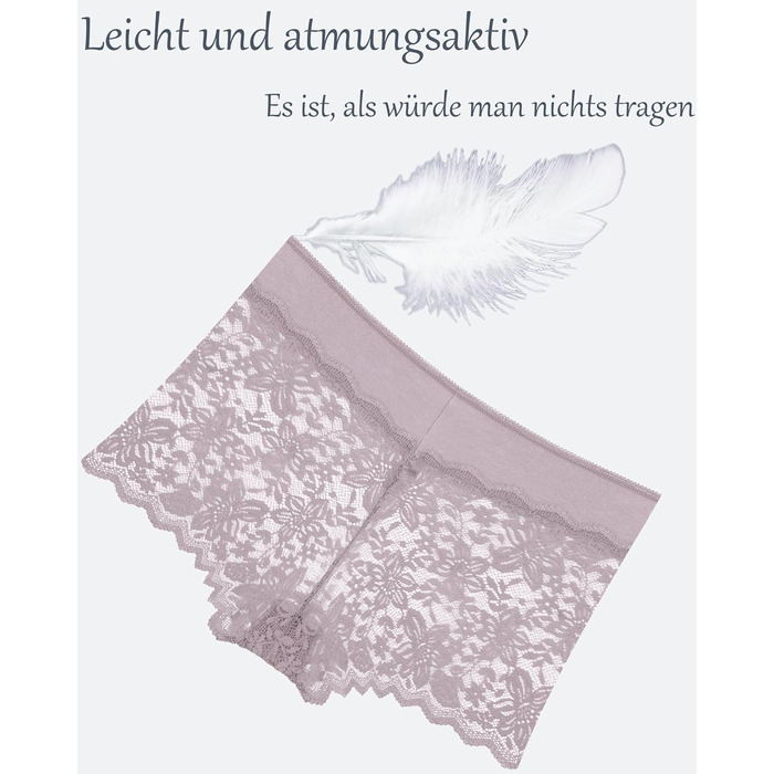 5 пар жіночої білизни: сексуальні панчіхи, трусики з мереживом, боксерки з бавовни, великі розміри S-3XL, чорний/бежевий/пудровий/фіолетовий/білий