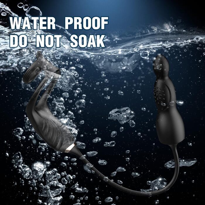 Масажер простати для чоловіків NAIXBTY з 10 режимами вібрації, кільцем для ануса та пультом дистанційного керування