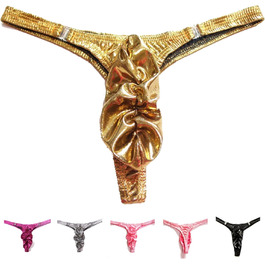 Чоловіча білизна Faringoto: 6 шт. Jockstrap-Tanga з блискучого жакарду, моделі G-String, універсальний розмір