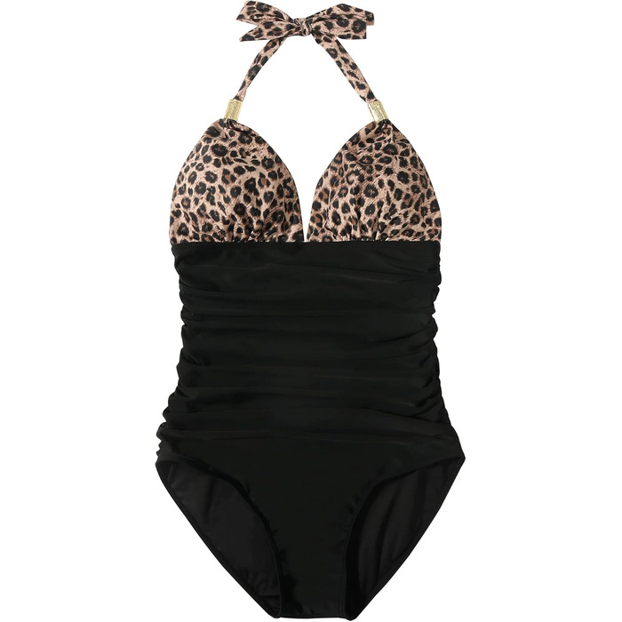 Світшот жіночий RXRXCOCO з запахом, Push Up, з V-подібним вирізом, з леопардовим принтом, чорний