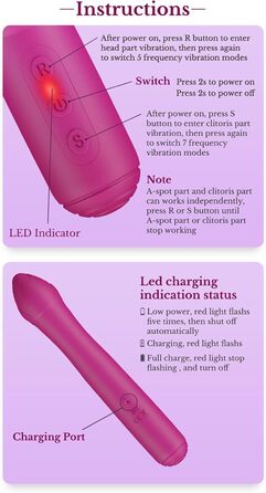 Вібратор G-Punkt Класичний, 12 режимів вібрації, силіконовий вібратор для жінок, інтимні іграшки для дорослих