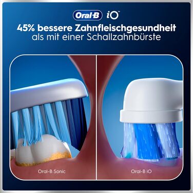 Електрична зубна щітка Oral-B iO Series 6 White: 5 режимів очищення, 2 насадки, дорожній футляр