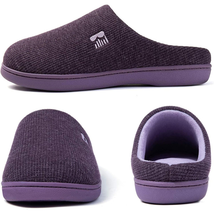 Жіночі домашні капці RockDove з ефектом пам'яті (Memory Foam), двоколірні, розмір 36/37 EU, колір баклажан