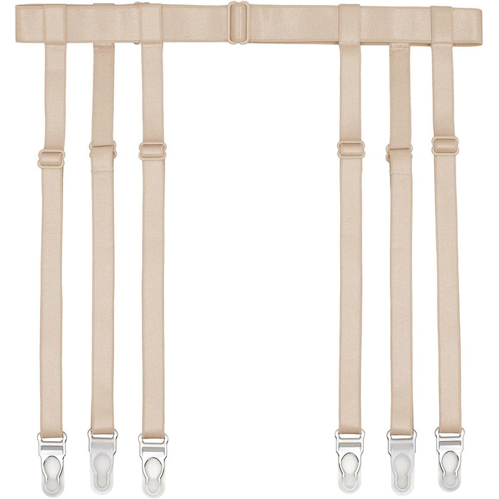 IMOMOTO Пояс для панчіх Simplicity, пояс-стрічка, універсальний розмір, бежевий, 6 кліпсів