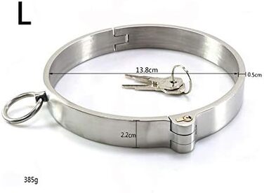 ZWFUN О-подібне намисто-ошейник для БДСМ, фетиш-іграшка для дорослих, срібло, для жінок, чоловіків, пар (L:13.8cm)