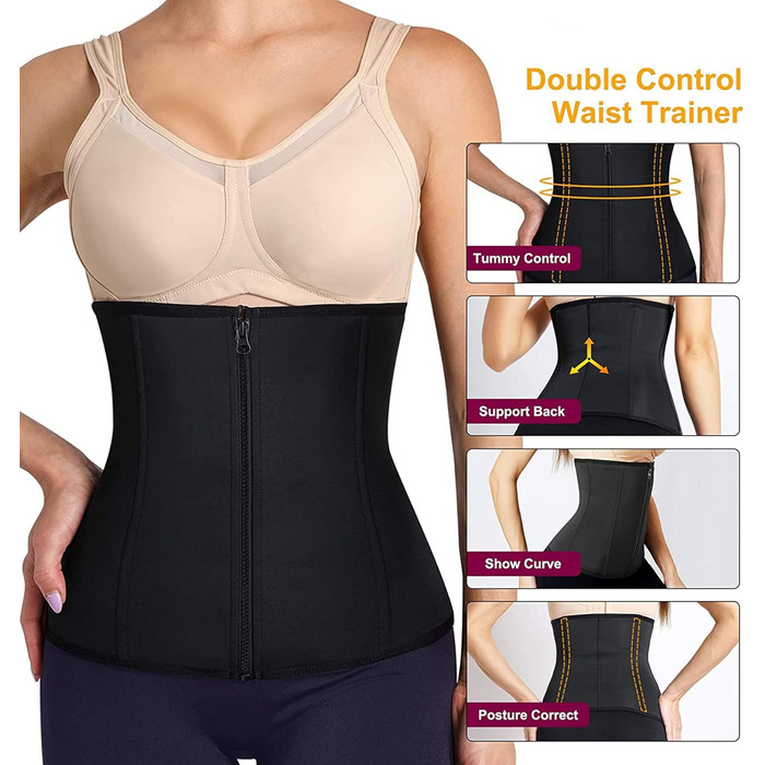 Корсет для жінок KUMAYES - пояс для корекції фігури, талія, бандаж, чорний, M