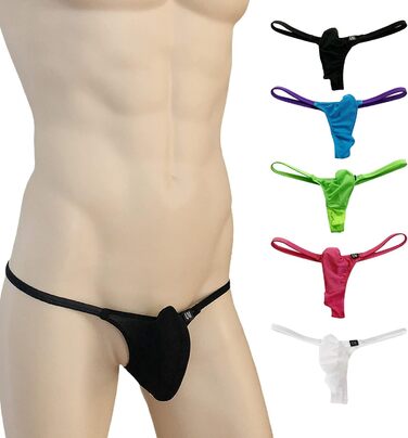 Танга чоловічі Faringoto, низька талія, сітчатий вкладиш, 6 пар (розмір S)