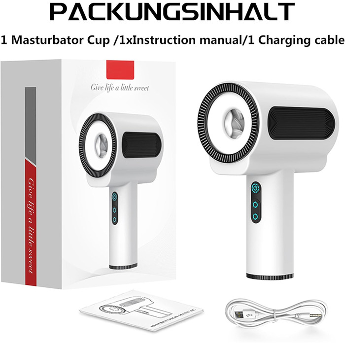 Масажер для чоловіків з телескопічною головкою, 5-позиційний, 7-вібраційний, інноваційний подвійний дизайн