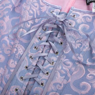 Корсет-жилет Steampunk SCARLET DARKNESS жіночий, фіолетовий жакард, середньовічний стиль, шнуровка