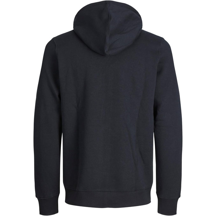 Чоловіча толстовка з капюшоном та блискавкою Jack & Jones Zip Hoodie, однотонна, колір Scarab, розмір XS