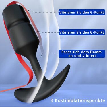 Вібратор для анального секса Seckoe з 10 режимами вібрації, пультом дистанційного керування, тихий (40dB), для чоловіків, жінок, пар