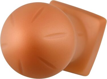 Анальний плагін Roluck, 13.5 x 7 см, з соском, золотий силікон, анальний дildо (M)